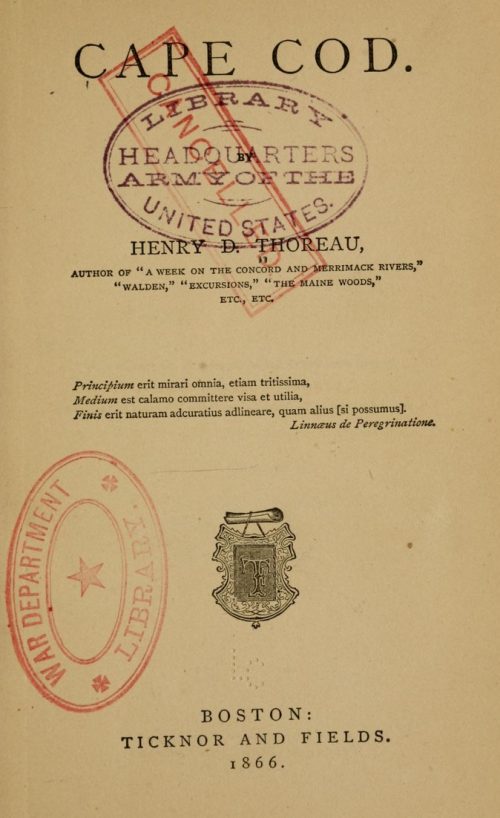 front page of book with War Department stamp